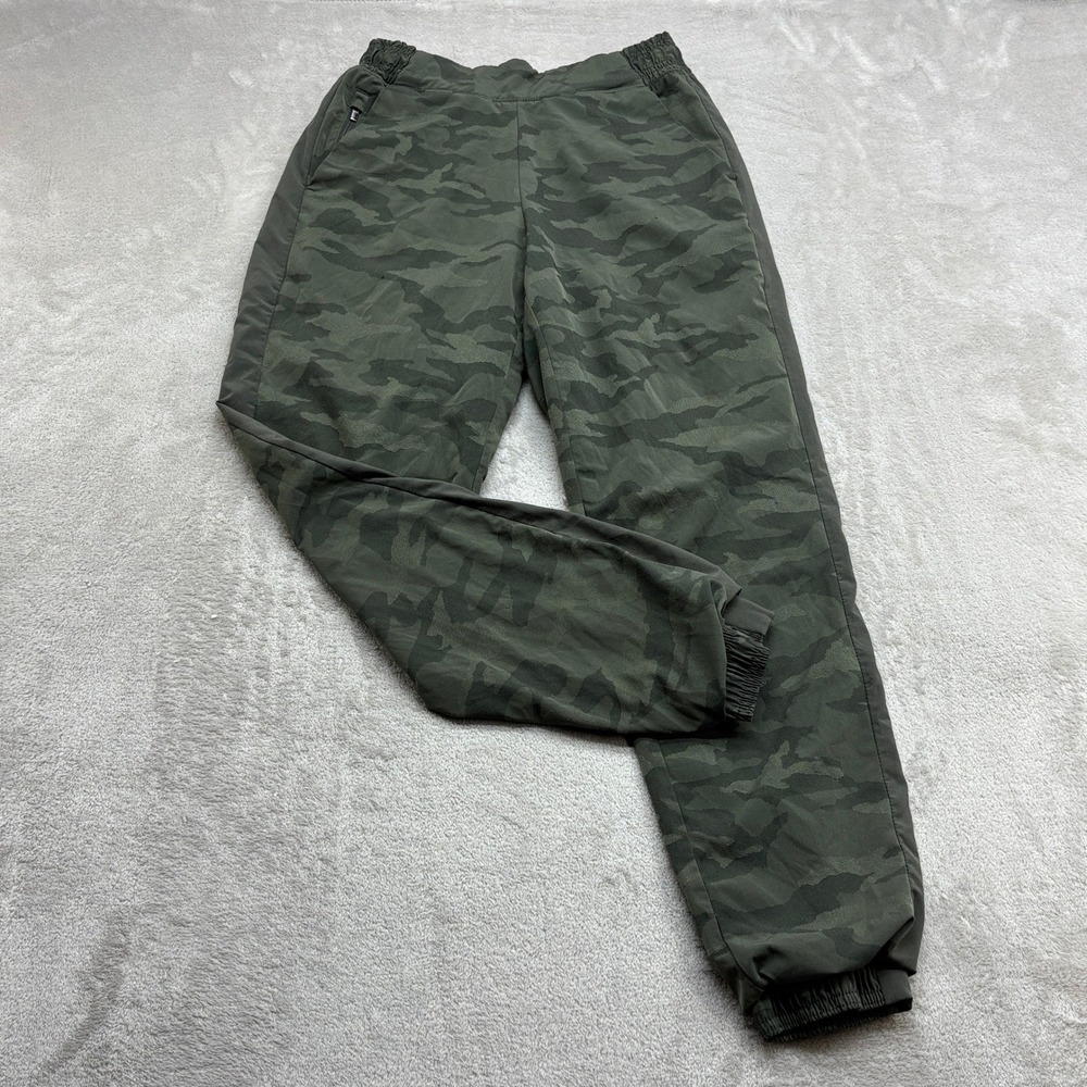 Athleta Brooklyn Textured Lined Jogger Women's 0 Green Camo Gorpcore Streetwear